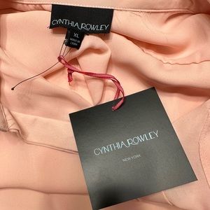 Cynthia Rowley peach sheer top. XL